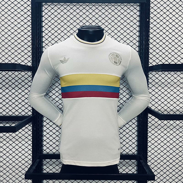 MAILLOT COLOMBIE BLANC 100ÈME ANNIVERSAIRE MANCHES LONGUES