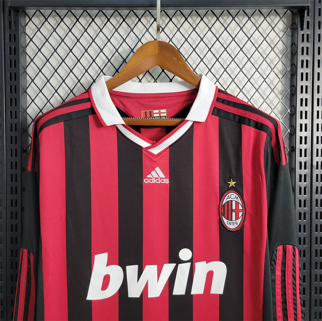 MAILLOT RÉTRO AC MILAN DOMICILE 2009/10 MANCHES LONGUES