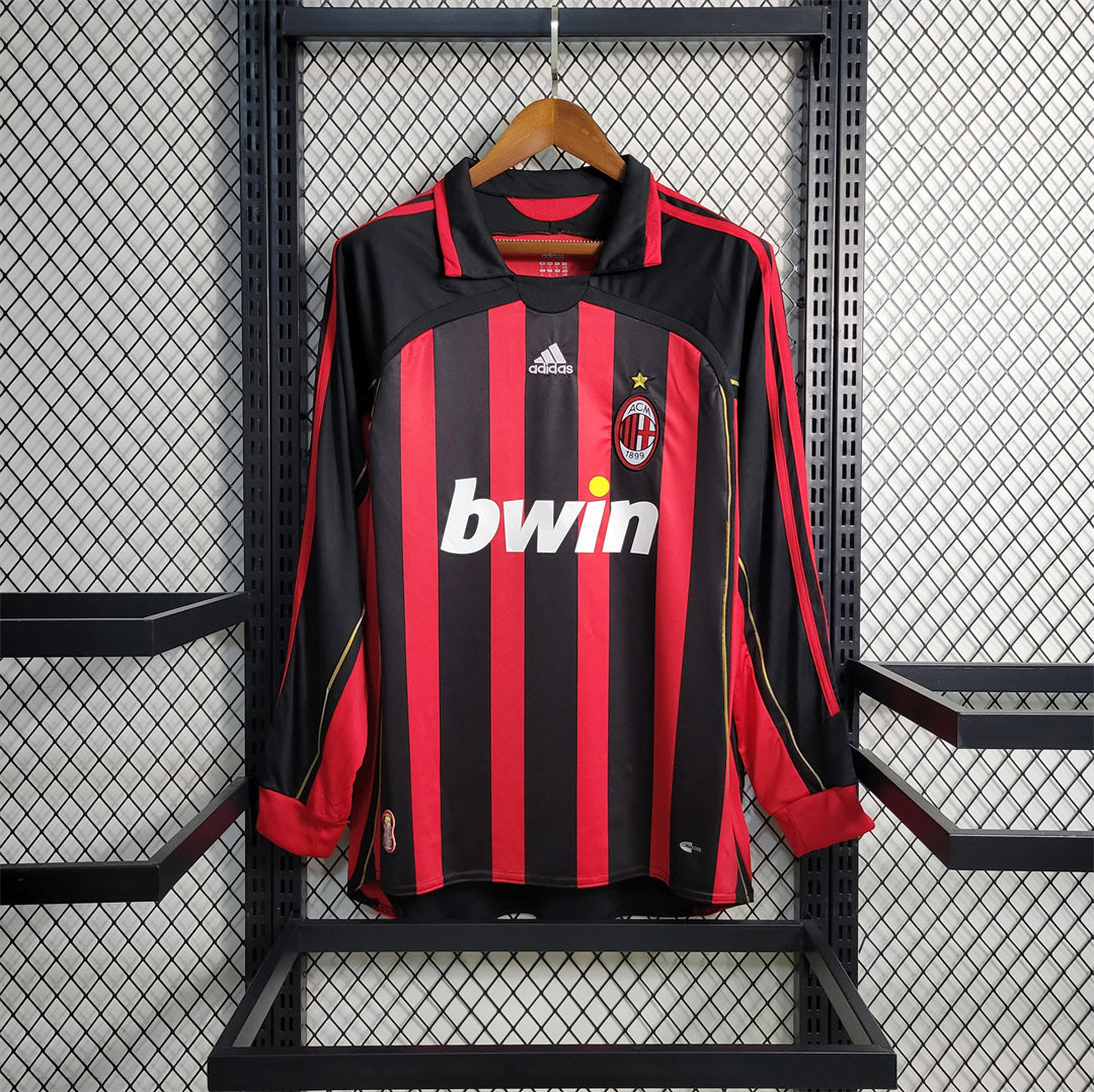 MAILLOT RÉTRO AC MILAN DOMICILE 2006/07 MANCHES LONGUES