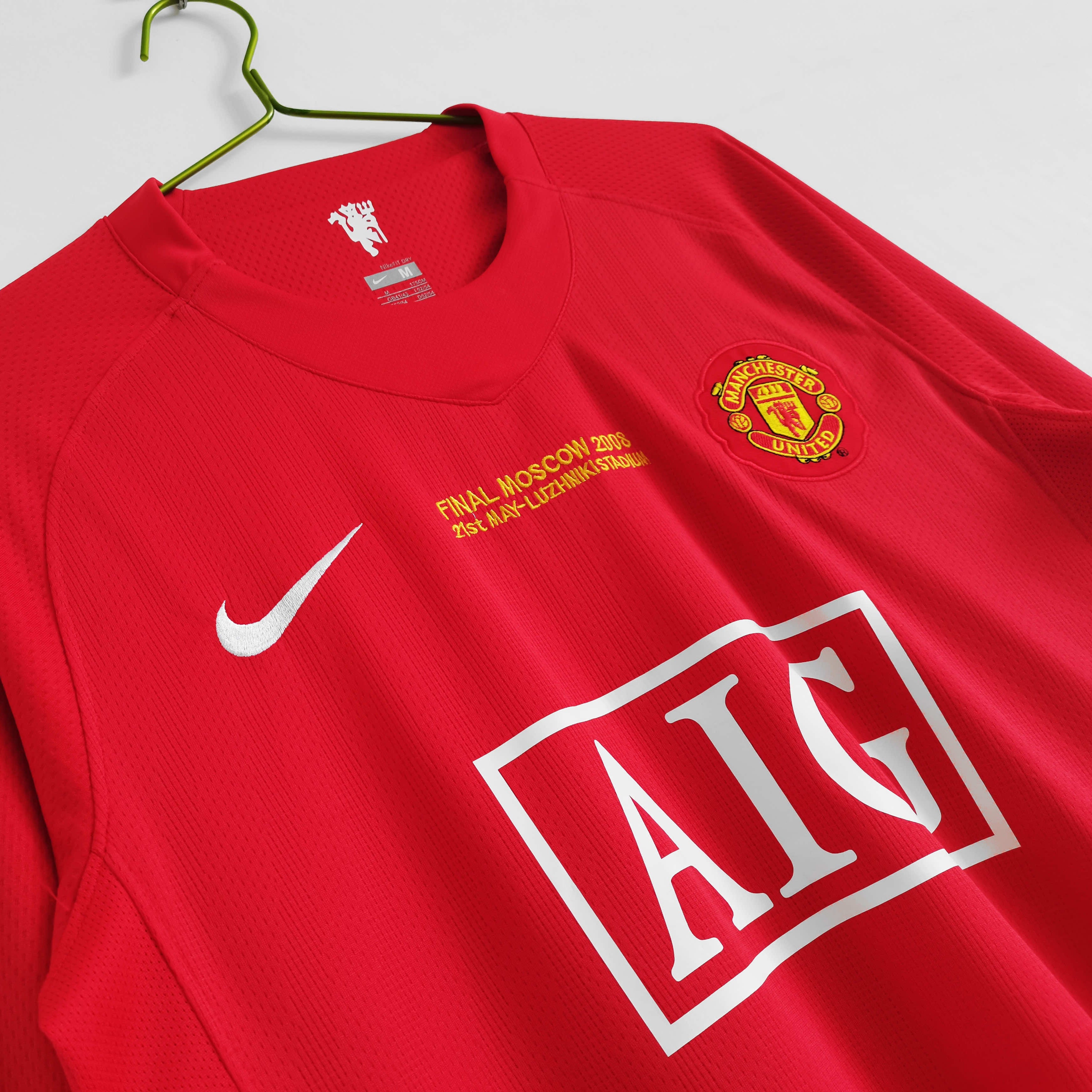 MAILLOT RÉTRO MANCHESTER UNITED DOMICILE 2007/08 MANCHES LONGUES