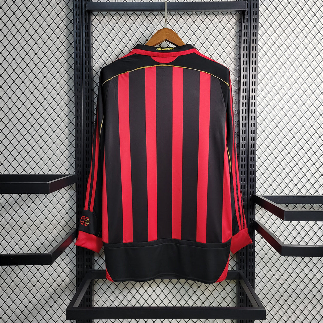MAILLOT RÉTRO AC MILAN DOMICILE 2006/07 MANCHES LONGUES