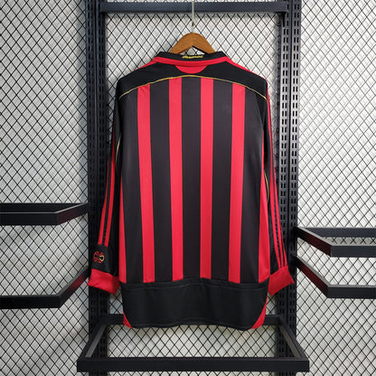 MAILLOT RÉTRO AC MILAN DOMICILE 2006/07 MANCHES LONGUES